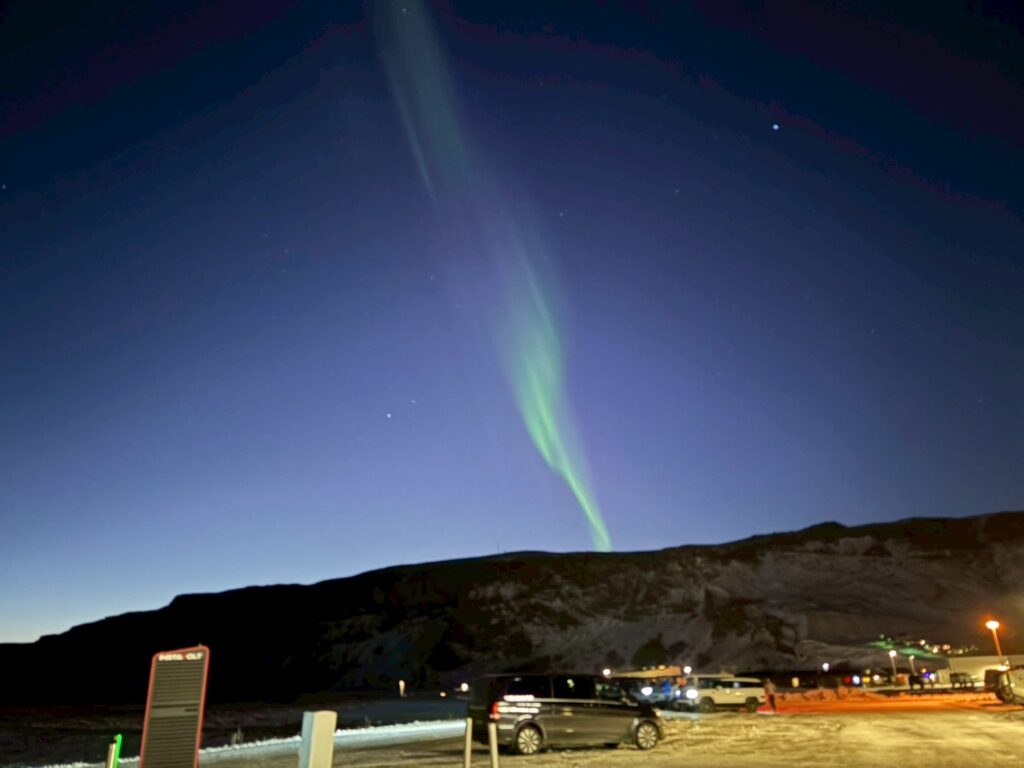 ヴィークで見たオーロラ