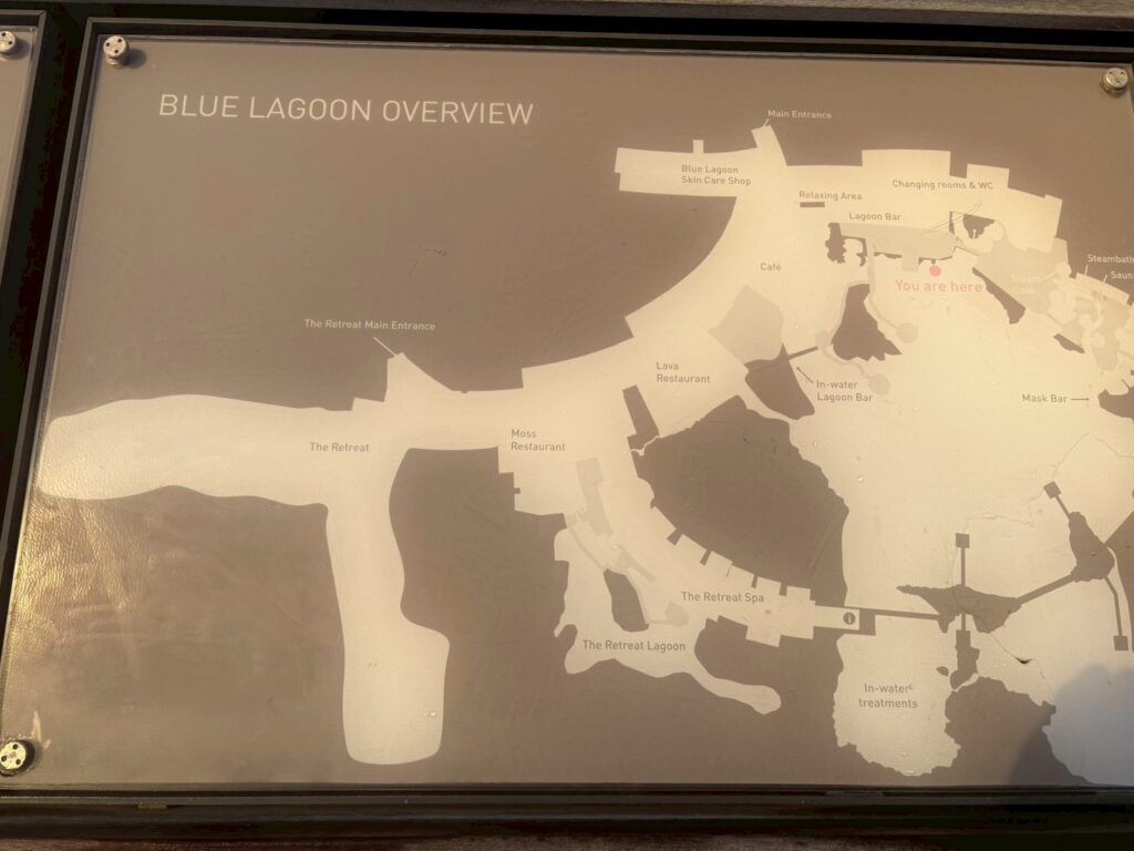 ブルーラグーン温泉内マップ