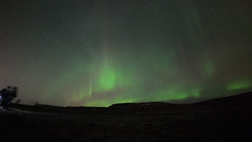 ツアーで見たオーロラの写真