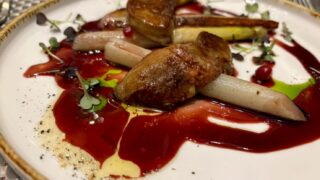 フォアグラとホワイトアスパラ