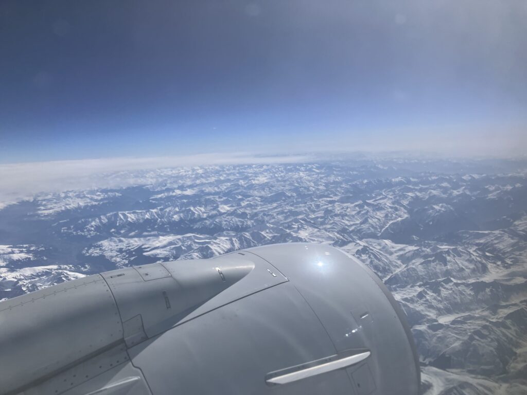 飛行機からのアルプス