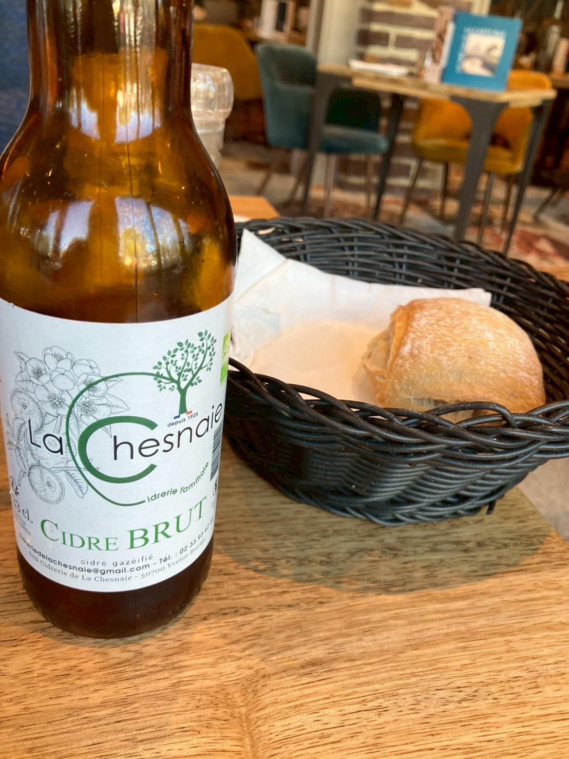 Le Pré Saléで頼んだノルマンディー産シードル（La Chesnaie Cidre Brut）