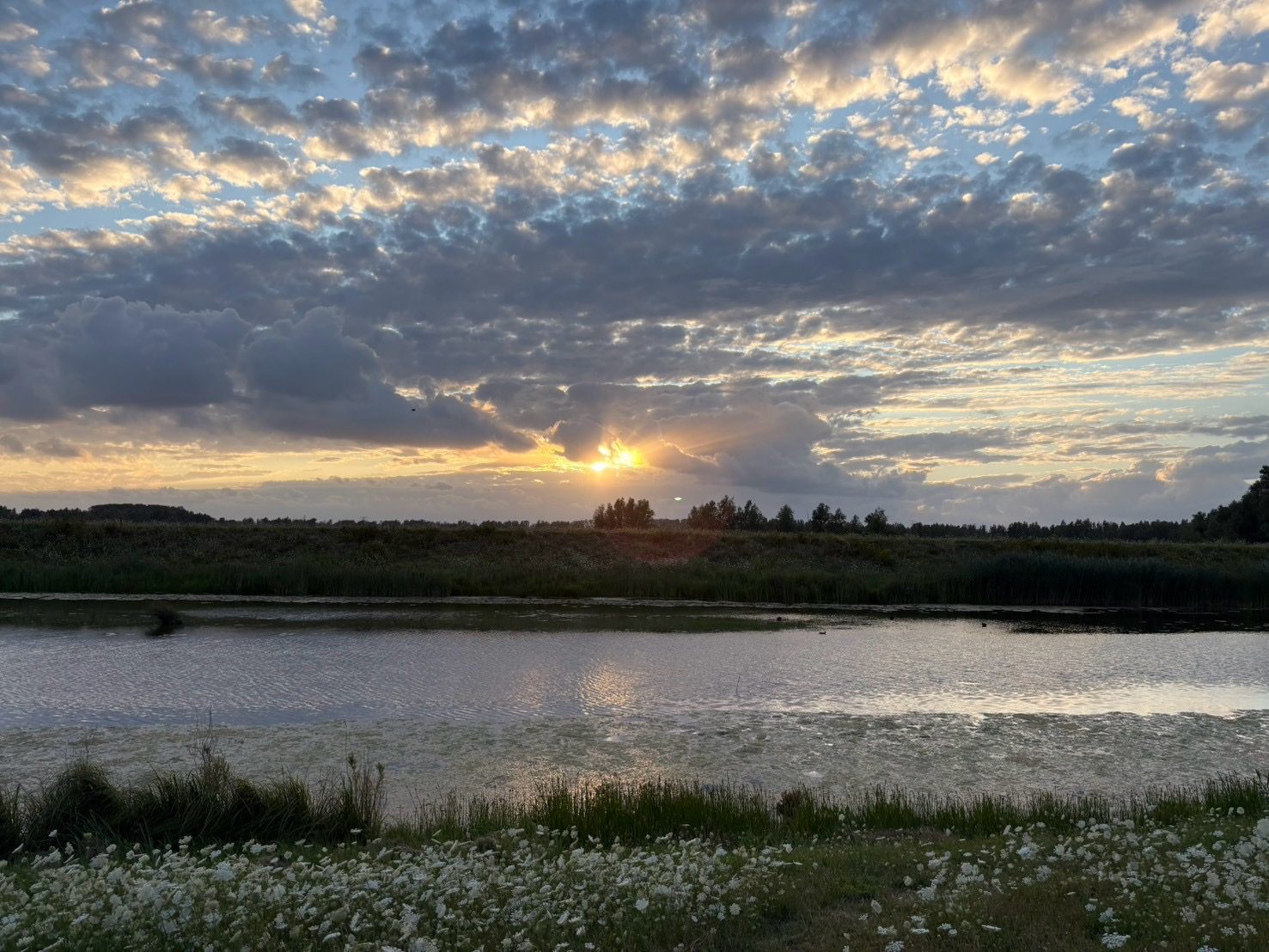 キャンプ場から見たビースボスの夕日