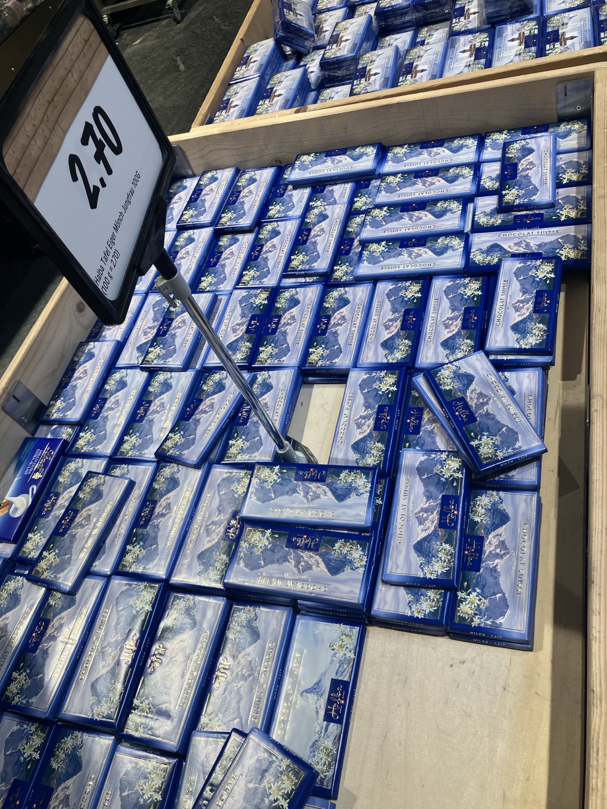 Halbaの「Eiger Mönch Jungfrau」チョコ。アイガー・メンヒ・ユングフラウの三山パッケージ、CHF2.70